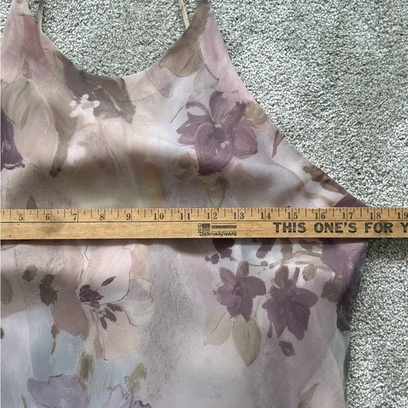 Vintage 90s romantic floral maxi slip dress 6 whimsigoth boho fairy chiffon y2k - Picture 9 of 10